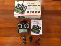 Hitec Aurora 9 Transmitter + accessories 